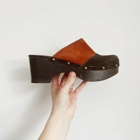 Franco Sarto Womans Patchwork Clogs ~ Size 7.5 - Picture 2 of 6